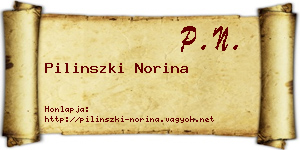 Pilinszki Norina névjegykártya